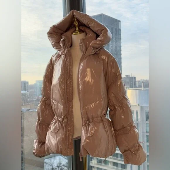 🆕 ALO YOGA 🧿 NWOT Stunner Puffer Jacket, Dusty Rose - Sz L / US 12 - 14 - Picture 12 of 15